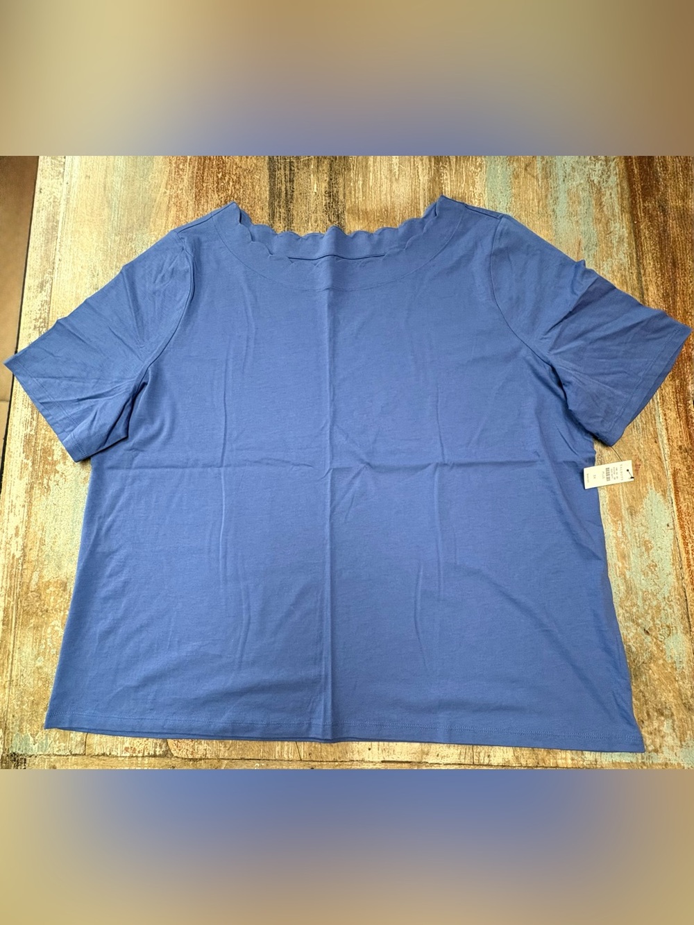 Talbots Royal Blue Short Sleeve Cotton Top